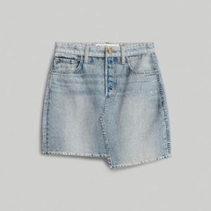 rag & bone Canvas Miramar Mini Skirt Trompe L'oeil Cotton Skirt - size 26